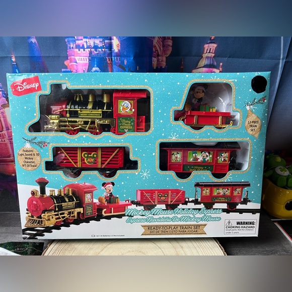 Disney Mickey Mouse holiday christmas express train set -New - Picture 1 of 3